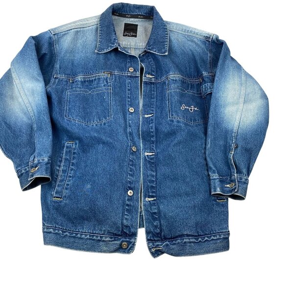 Sean John Men's Blue Denim Jacket XXL Classic Fit Button-Up - Picture 1 of 9